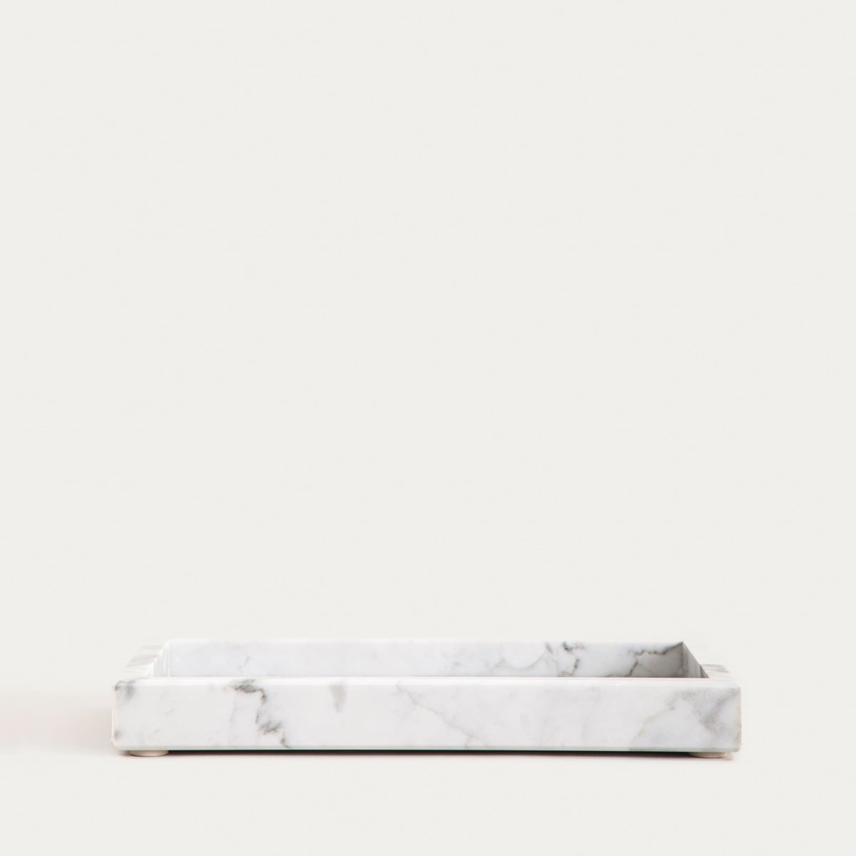MARMURI Marble White Decorative Tray 25x15x3 cm