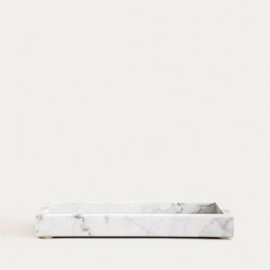 MARMURI Marble White Decorative Tray 25x15x3 cm