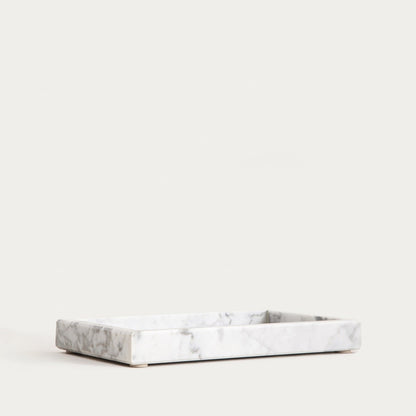 MARMURI Marble White Decorative Tray 25x15x3 cm