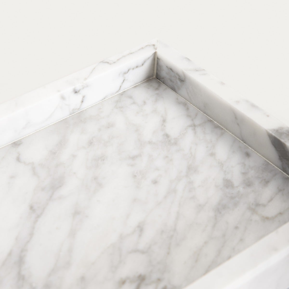 MARMURI Marble White Decorative Tray 25x15x3 cm