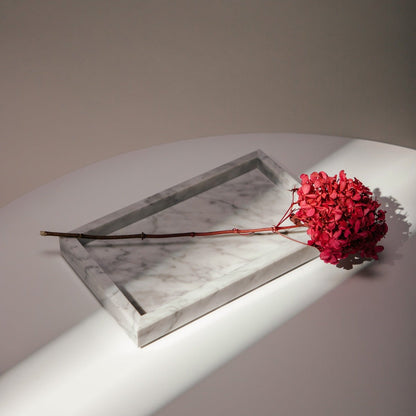 MARMURI Marble White Decorative Tray 25x15x3 cm