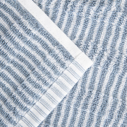 TIRAS Blue Striped Towel 50x90 cm - Soft Cotton, Quick Dry