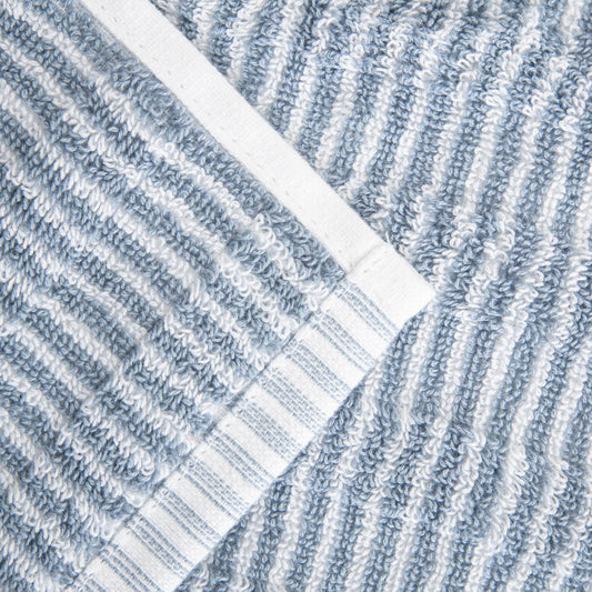 TIRAS Blue Striped Towel 50x90 cm - Soft Cotton, Quick Dry