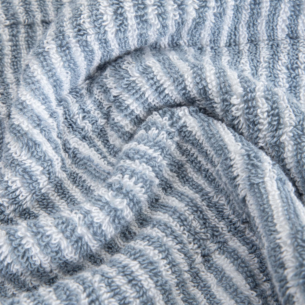 TIRAS Blue Striped Towel 50x90 cm - Soft Cotton, Quick Dry