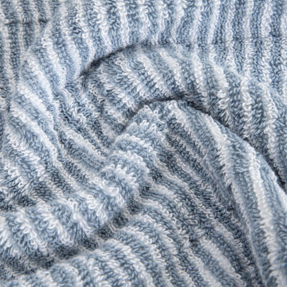 TIRAS Blue Striped Towel 50x90 cm - Soft Cotton, Quick Dry