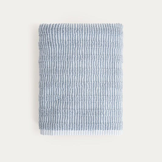 TIRAS Blue Striped Cotton Towel 70x130 cm