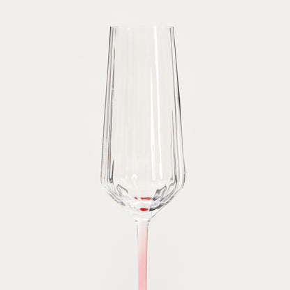 Kieliszek BRILL Champagne Glass with Pink Stem 0.27L