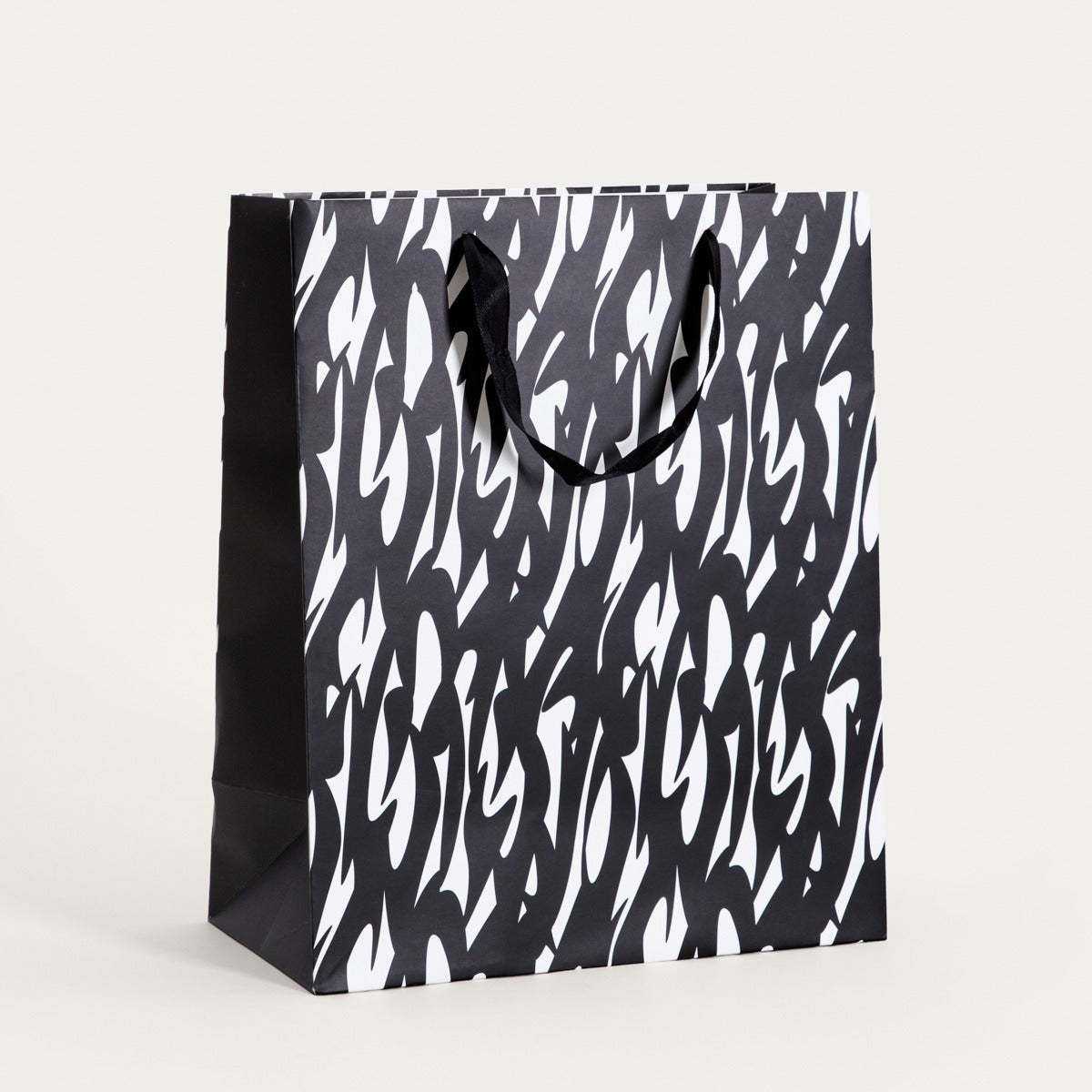 Cymka Large Black and White Gift Bag 34x28x5cm