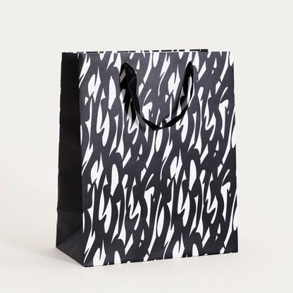 Cymka Large Black and White Gift Bag 34x28x5cm