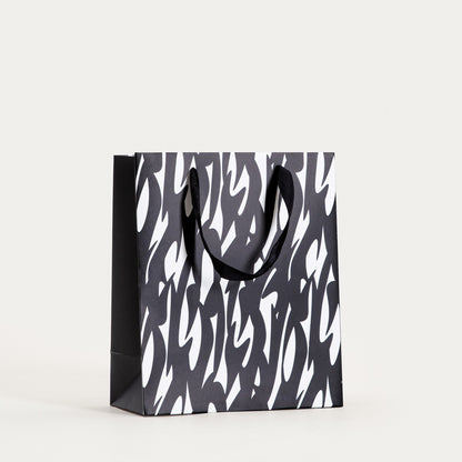 Gift Bag Cymka Black and White Small 19x23x10 cm