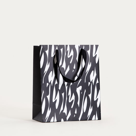 Gift Bag Cymka Black and White Small 19x23x10 cm