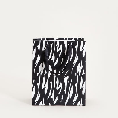 Gift Bag Cymka Black and White Small 19x23x10 cm