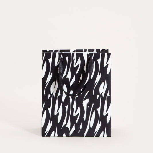Gift Bag Cymka Black and White Small 19x23x10 cm
