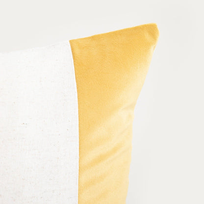 MANO Yellow Striped Linen Cushion Cover 45x45cm