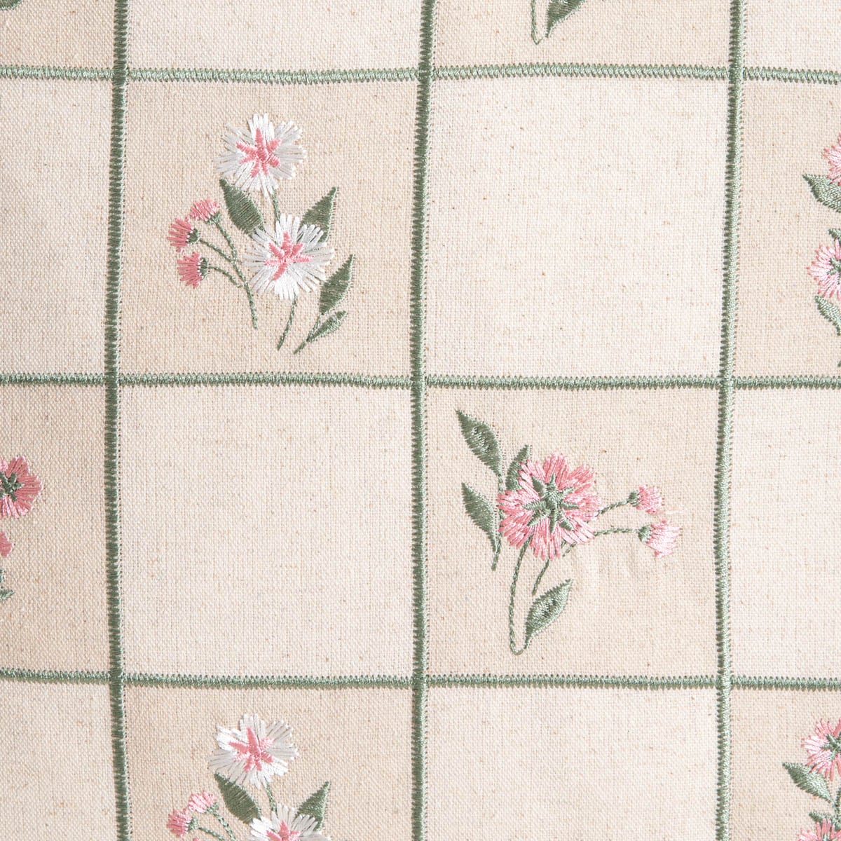DAMINI Linen Floral Pattern Pillowcase 45x45cm