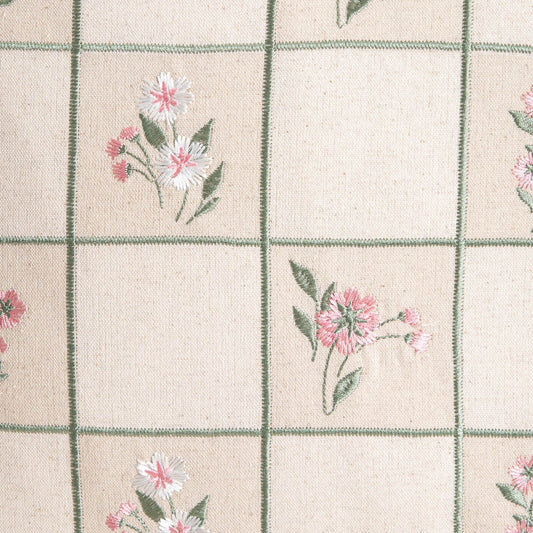 DAMINI Linen Floral Pattern Pillowcase 45x45cm