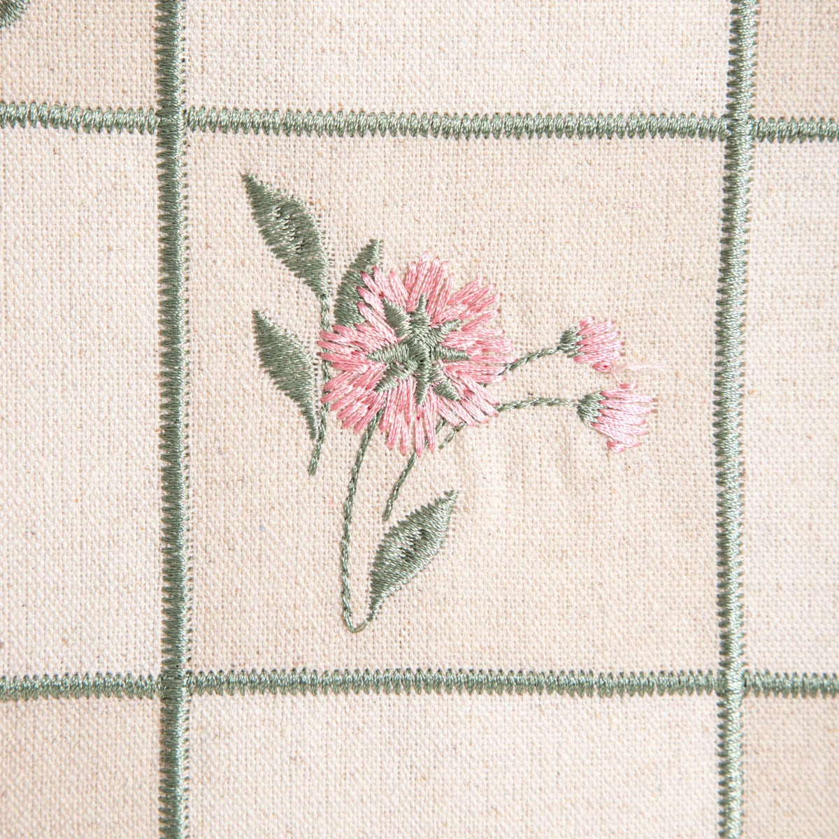 DAMINI Linen Floral Pattern Pillowcase 45x45cm