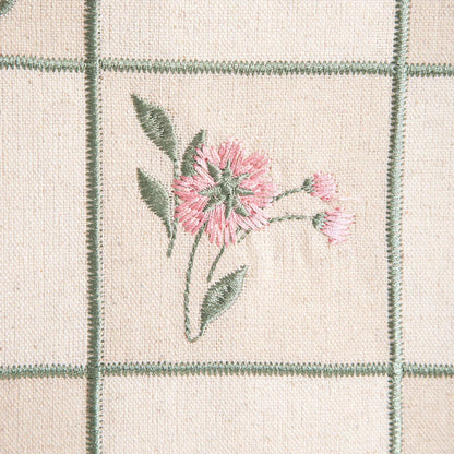 DAMINI Linen Floral Pattern Pillowcase 45x45cm