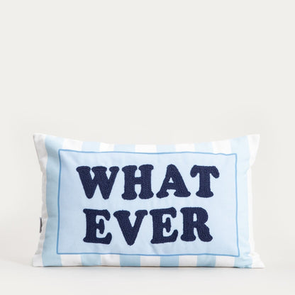 SUMMER JOY Decorative Cushion with WHATEVER Print 30x50cm