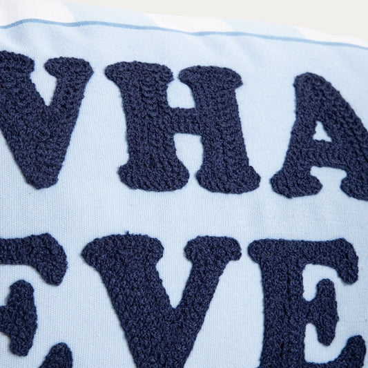 SUMMER JOY Decorative Cushion with WHATEVER Print 30x50cm