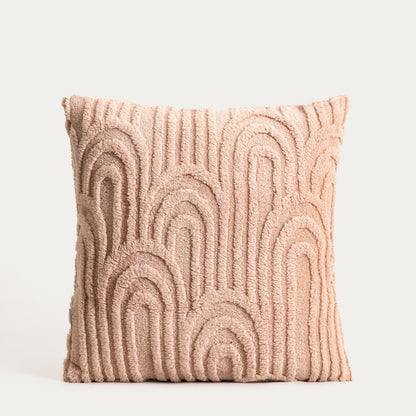 DARIN Soft Beige Cushion Cover with Structured Pattern 45x45cm