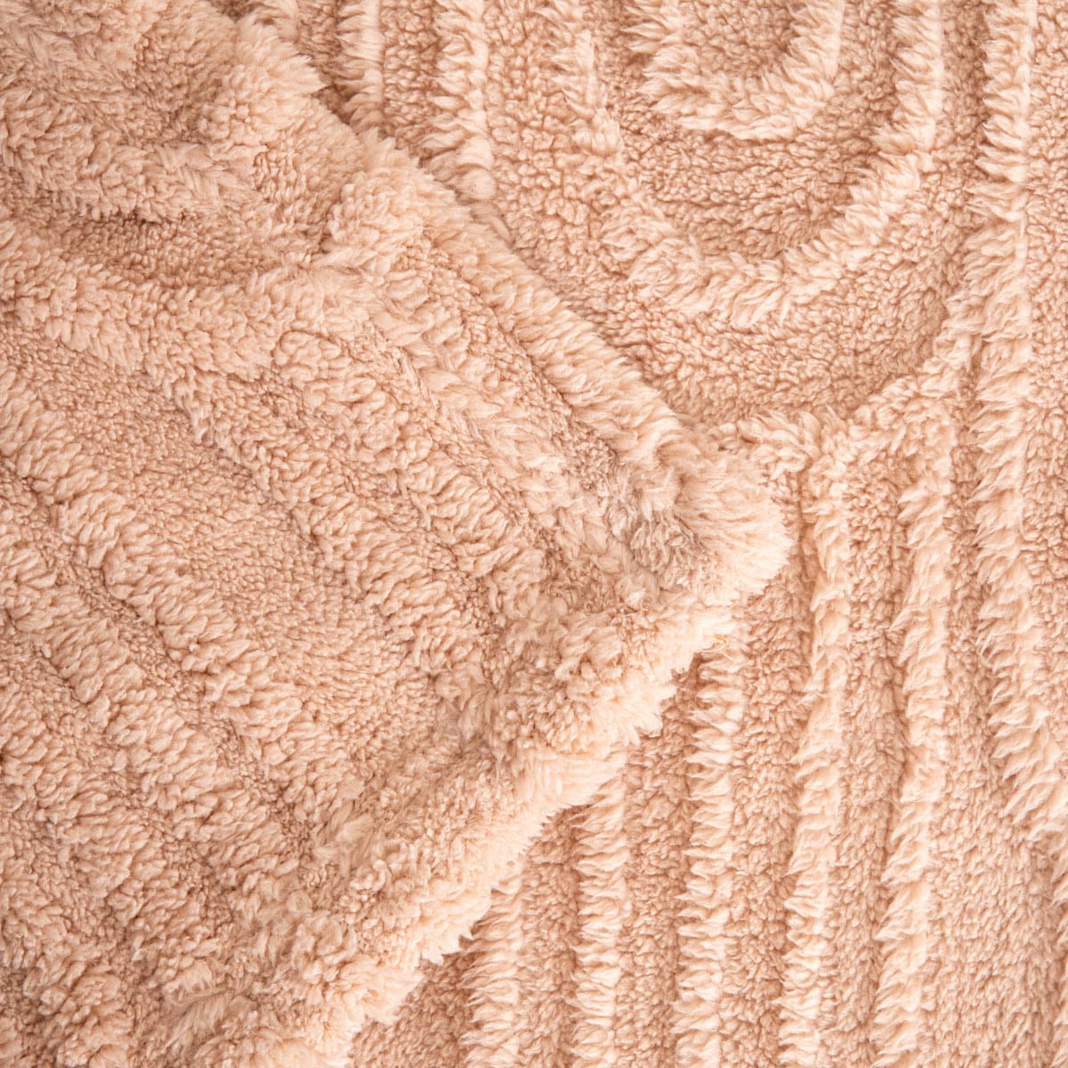 DARIN Soft Beige Blanket with Structured Pattern 150x200cm
