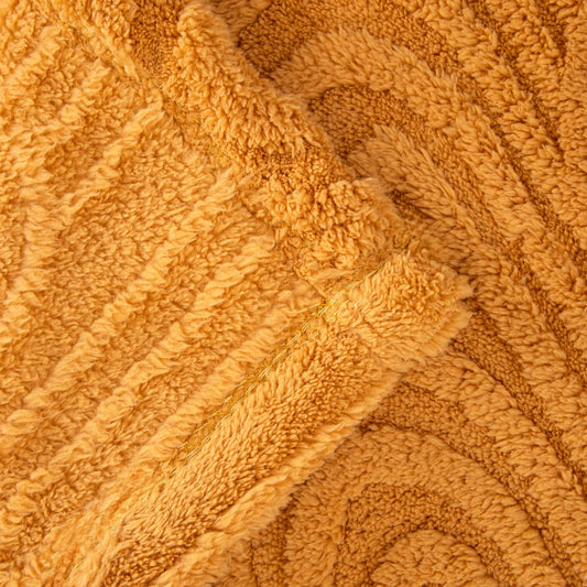DARIN Soft Mustard Blanket with Structured Pattern 150x200cm
