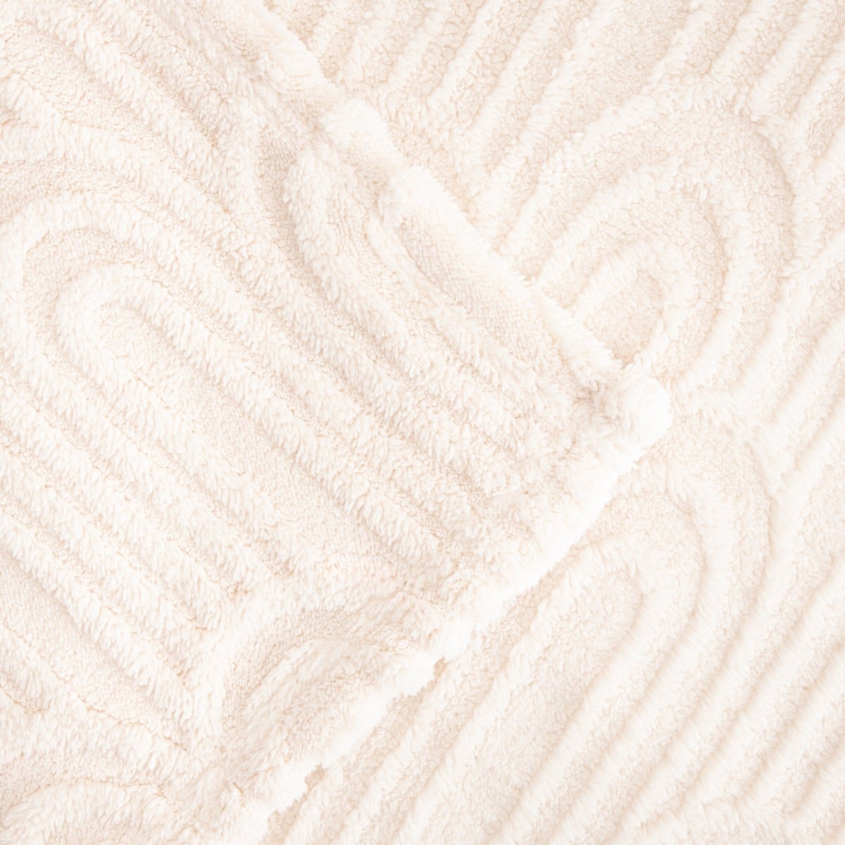 DARIN Soft Ecru Blanket with Structured Pattern 150x200cm