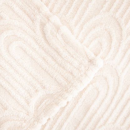 DARIN Soft Ecru Blanket with Structured Pattern 150x200cm
