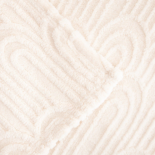 DARIN Soft Ecru Blanket with Structured Pattern 150x200cm