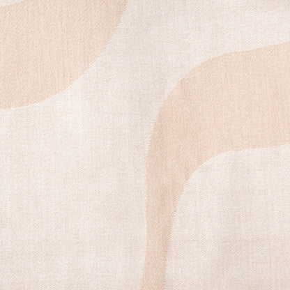 KALOR Beige Jacquard Pattern Blanket with Fringe 135x200cm