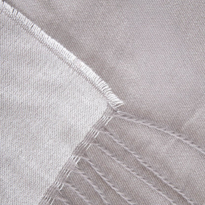 KALOR Grey Jacquard Blanket with Fringe 135x200cm