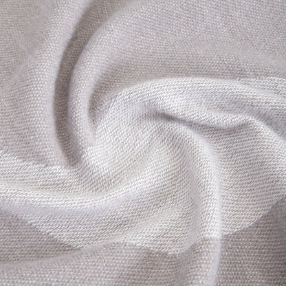 KALOR Grey Jacquard Blanket with Fringe 135x200cm