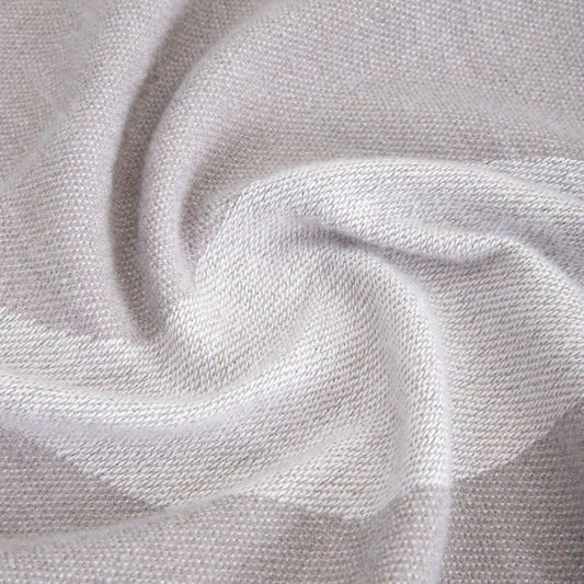 KALOR Grey Jacquard Blanket with Fringe 135x200cm