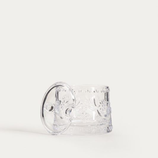 Creston Glass Sugar Bowl with Bird Motif 0.26L