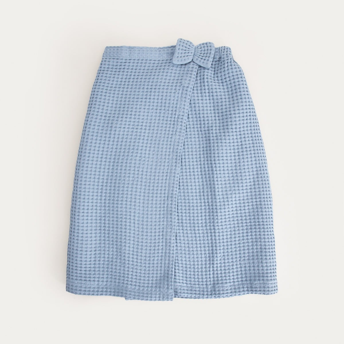 Blue VAFFEL Bath Towel with Velcro 145x75 cm
