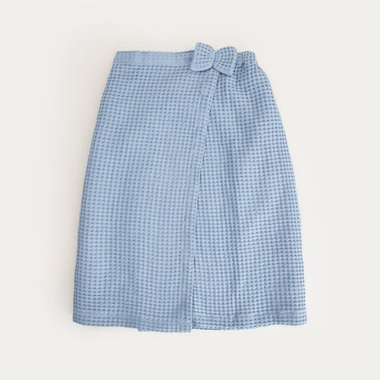 Blue VAFFEL Bath Towel with Velcro 145x75 cm
