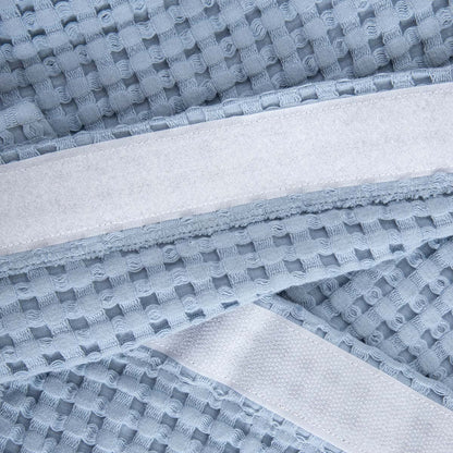 Blue VAFFEL Bath Towel with Velcro 145x75 cm