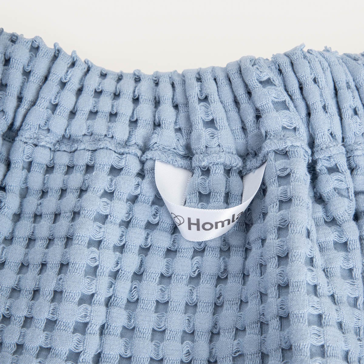 Blue VAFFEL Bath Towel with Velcro 145x75 cm
