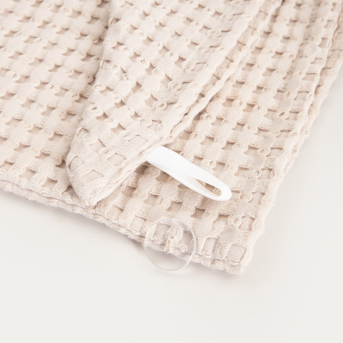 Beige Headband and Turban Set VAFFEL - 100% Cotton Waffle Texture