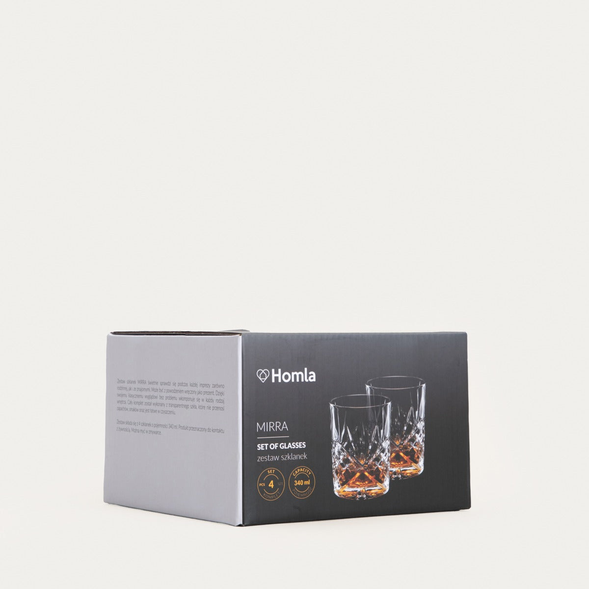 MIRRA Glass Set - 4 Low Glasses 0.2L