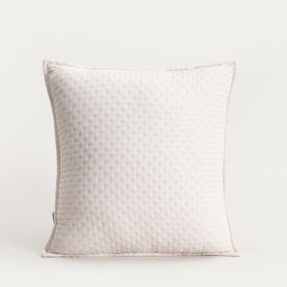 Anisha Ecru Decorative Quilted Pillowcase 45x45cm