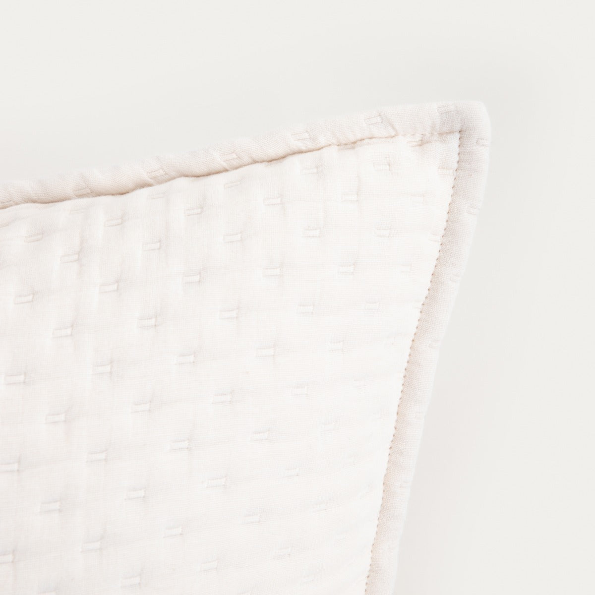 Anisha Ecru Decorative Quilted Pillowcase 45x45cm