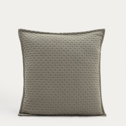 ANISHA Olive Decorative Quilted Cushion Cover 45x45cm