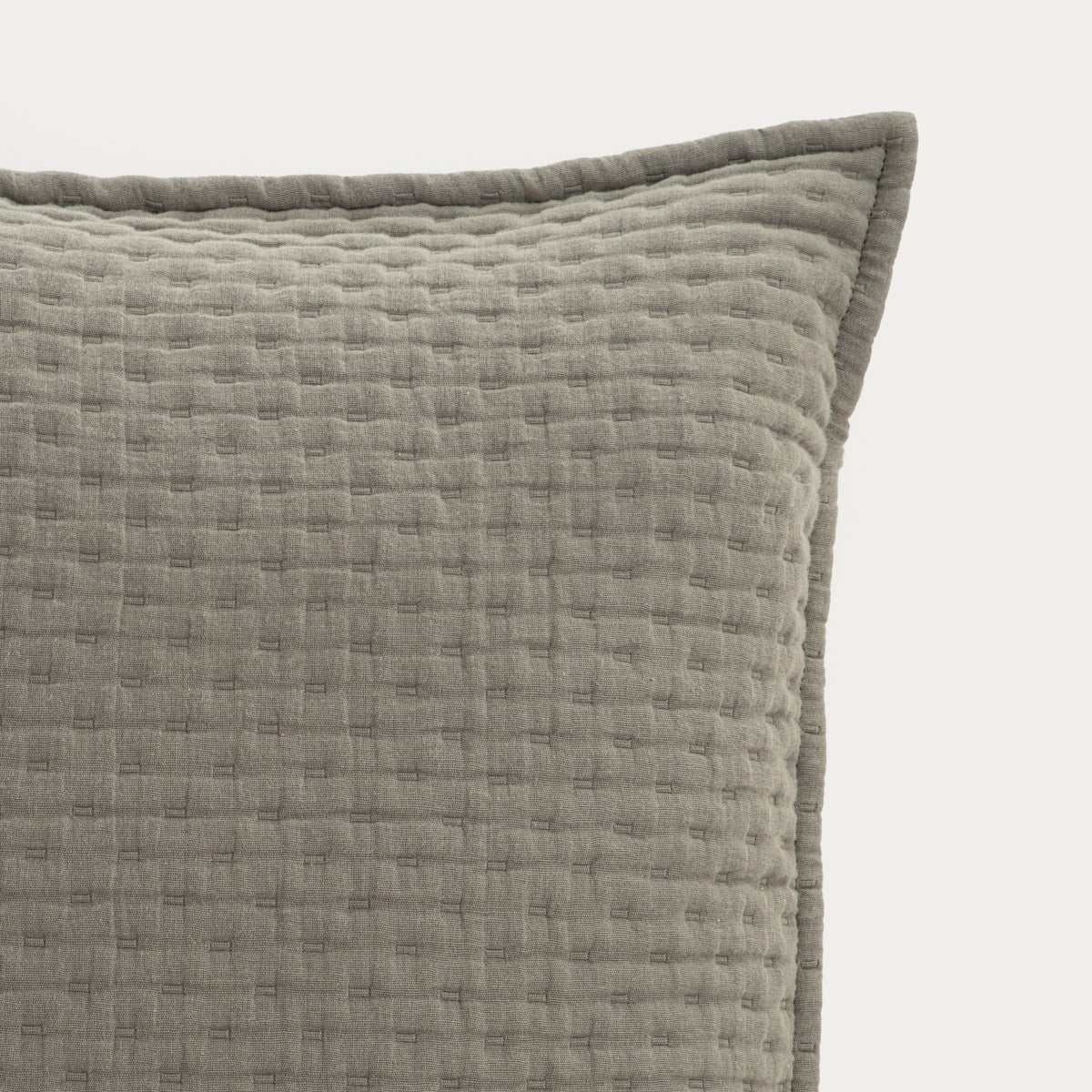 ANISHA Olive Decorative Quilted Cushion Cover 45x45cm