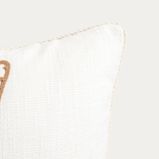 PREM Embroidered Starfish Pillowcase with Corduroy Trim 45x45cm