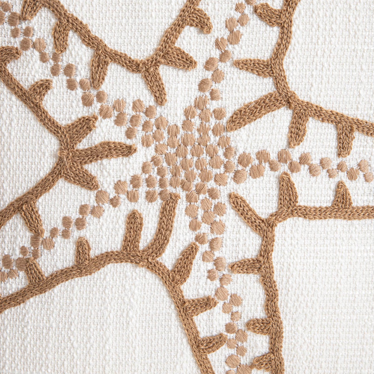PREM Embroidered Starfish Pillowcase with Corduroy Trim 45x45cm