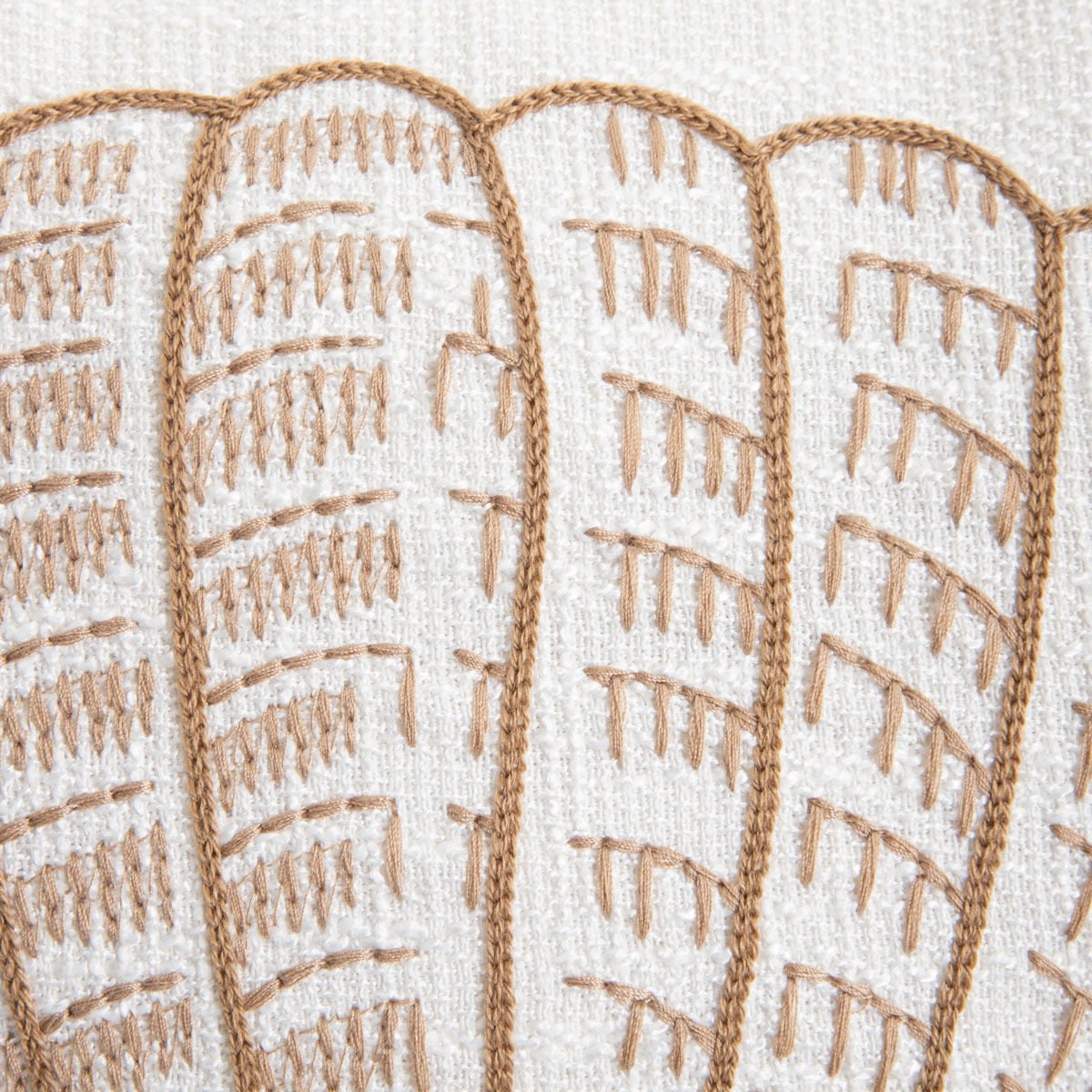 PREM Pillowcase with Embroidered Shell and Corduroy Trim 45x45cm