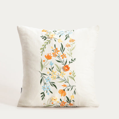 LAVIT Pillowcase with Embroidered Flowers 45x45cm