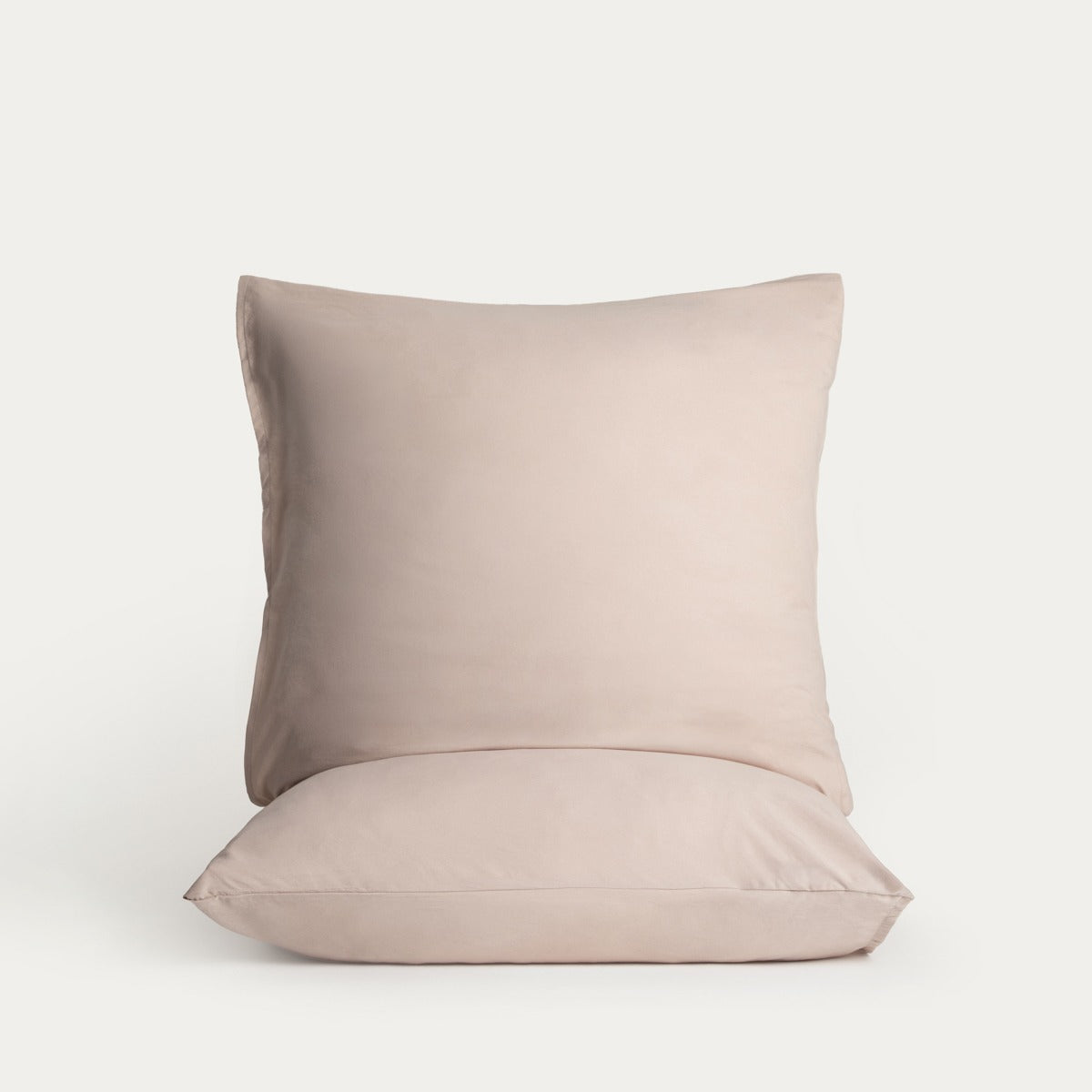 Set of Two MAISY Beige Microfibre Pillowcases 50x60 cm